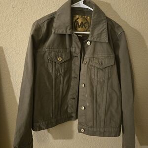 Michael Kors Olive Green Denim Jacket